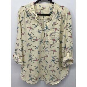 G Collection Top Plus 2X Yellow Birds Tunic New